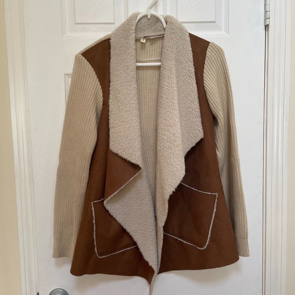 Anthropologie Sherpa Moto Sweater - Picture 4 of 6